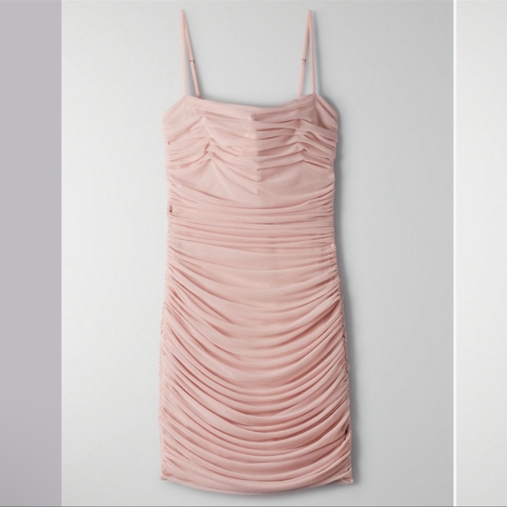 Babaton Luxor Short Dress Pink Aritzia